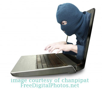 hacker prowling through the computer