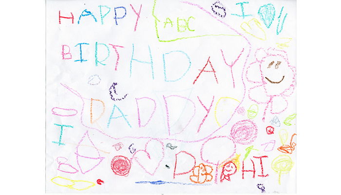 toddler birthday card for father