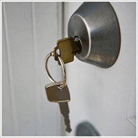 door lock and key