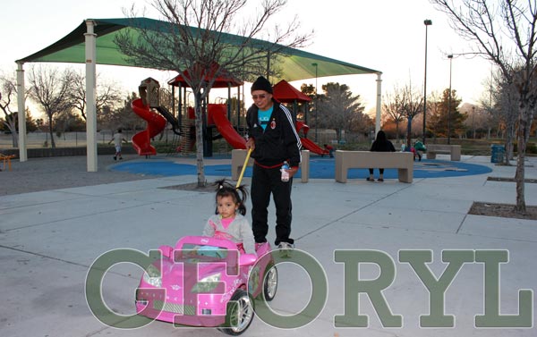 georyl at the park with lolo