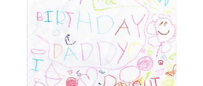 toddler birthday card for father